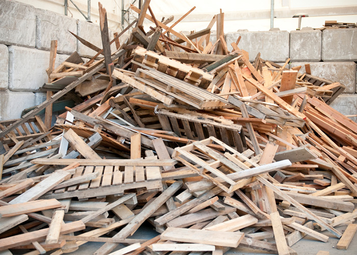 Baumischabfälle wie Holz
